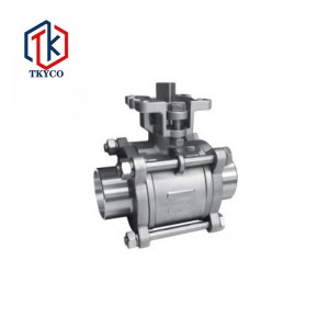 High Platform Sanitary Clamped, Welded Ball Valve