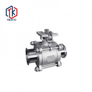 High Platform Sanitary Clamped, Welded Ball Valve